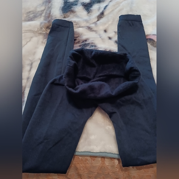 Boutique brand fleece lined leggings. Navy blue. NWOT - Picture 5 of 6
